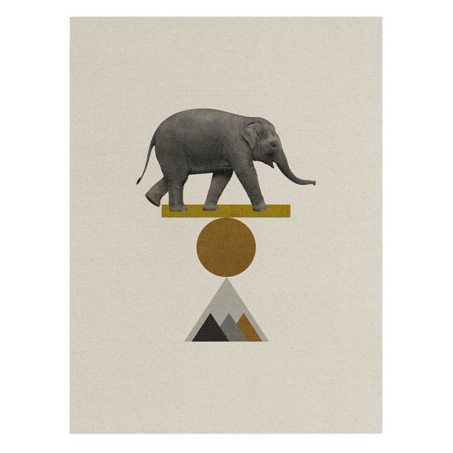 Billeder kunsttryk Art Of Balance Elephant