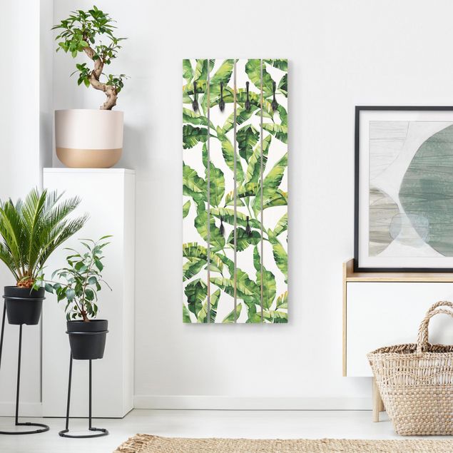 Knagerækker mønstre Banana Leaf Watercolour Pattern
