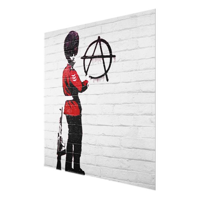 Glas magnettavla Anarchist Soldier - Brandalised ft. Graffiti by Banksy