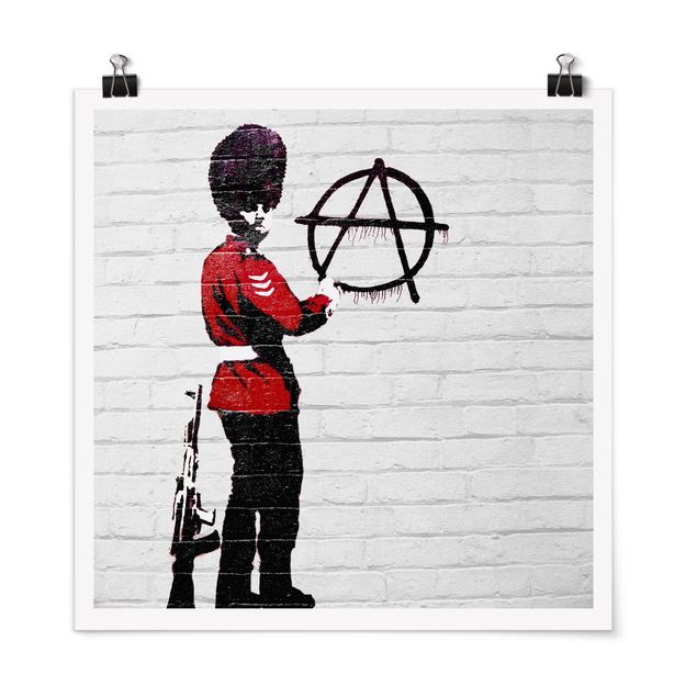 Billeder sort og hvid Anarchist Soldier - Brandalised ft. Graffiti by Banksy