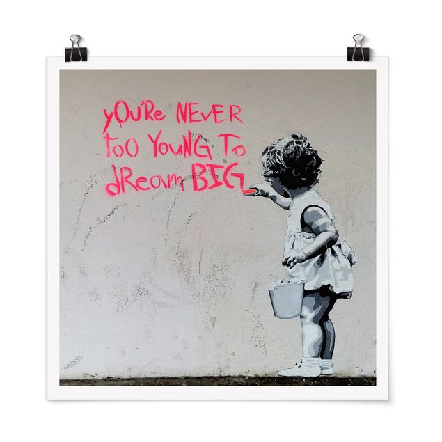 Billeder sort og hvid Dream Big - Brandalised ft. Graffiti by Banksy