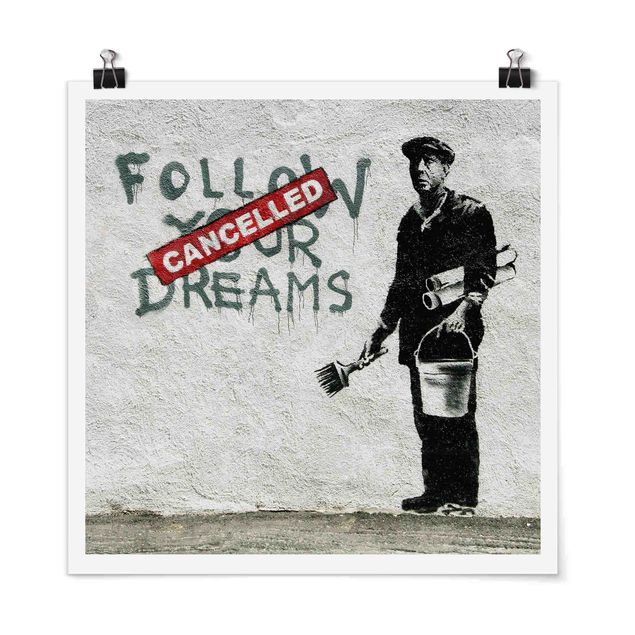 Billeder sort og hvid Follow Your Dreams - Brandalised ft. Graffiti by Banksy