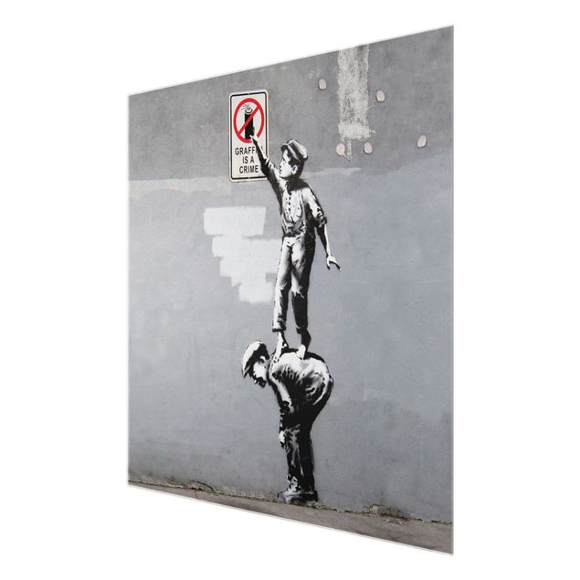 Glas magnettavla Graffiti Is A Crime - Brandalised ft. Graffiti by Banksy
