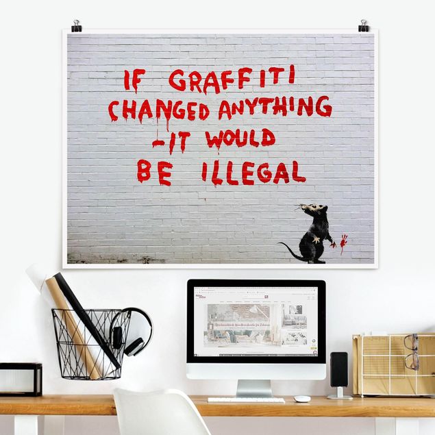 Plakater sort og hvid If Graffiti Changed Anything - Brandalised ft. Graffiti by Banksy