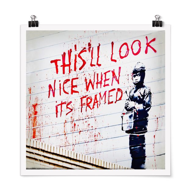 Billeder sort og hvid Nice When Its Framed - Brandalised ft. Graffiti by Banksy