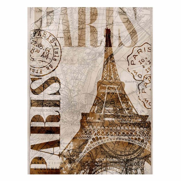 Billeder Paris Shabby Chic Collage - Paris