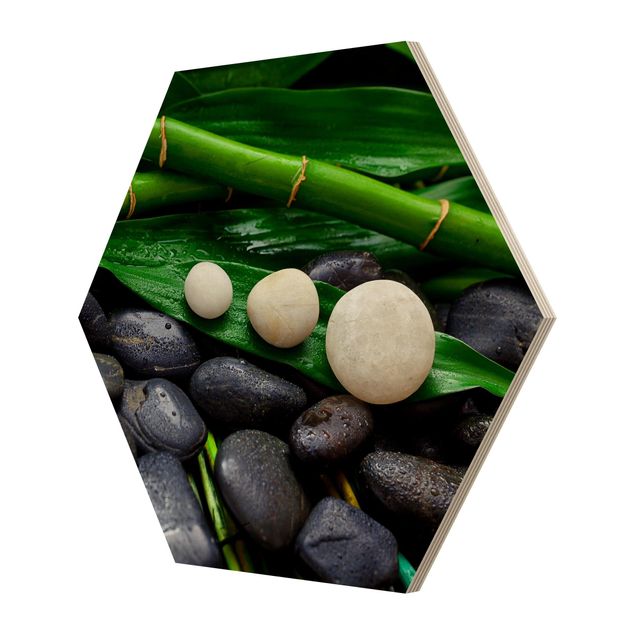 Billeder grøn Green Bamboo With Zen Stones