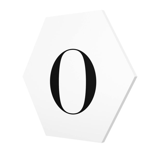 Billeder Letter Serif White O