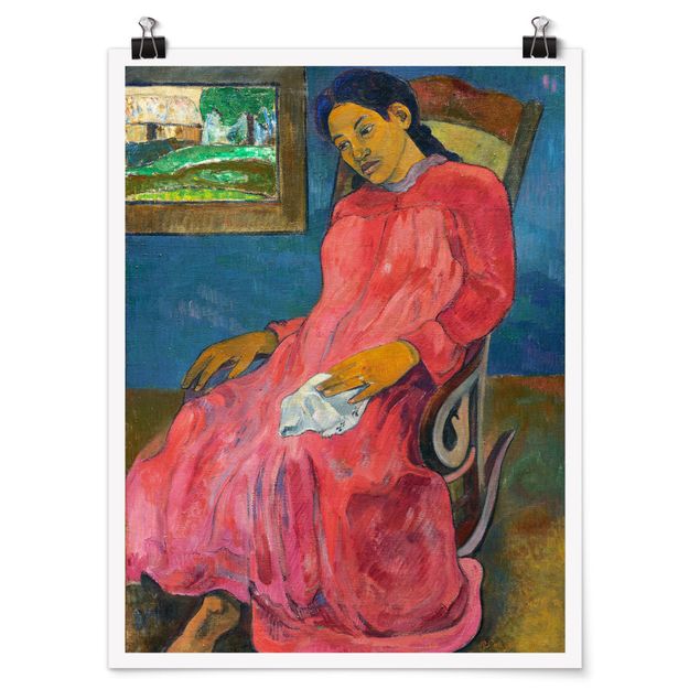 Plakater kunsttryk Paul Gauguin - Faaturuma (Melancholic)