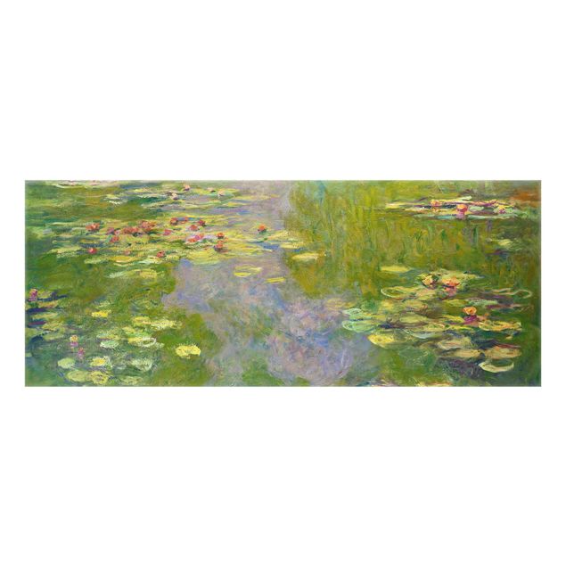 Stænkplader glas blomster Claude Monet - Green Water Lilies