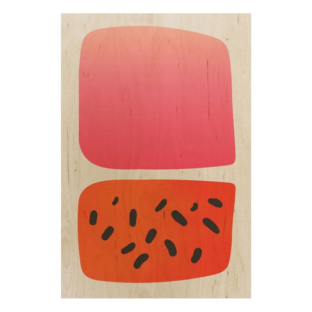 Billeder Kubistika Abstract Shapes - Melon And Pink