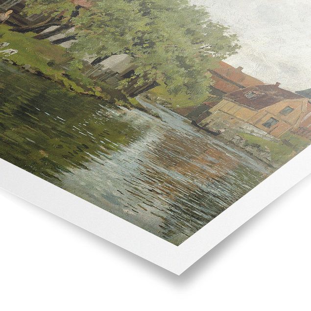 Billeder landskaber Edvard Munch - Scene On River Akerselven