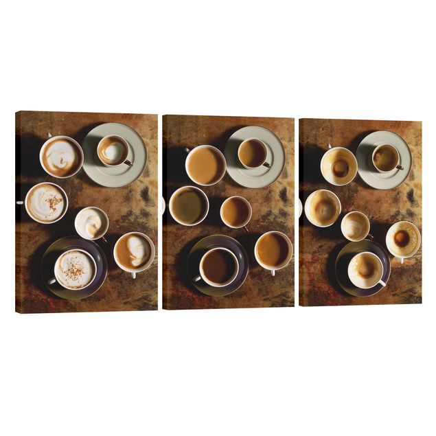 Billeder kaffe Trilogy of coffee cups