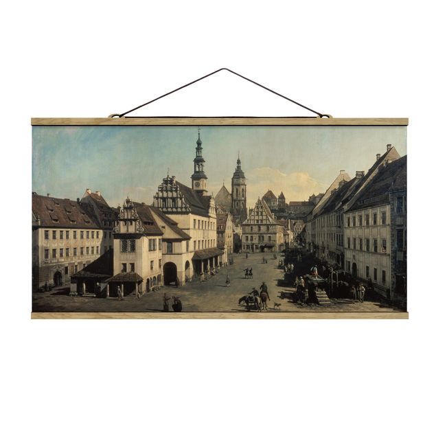 Kunst stilarter post impressionisme Bernardo Bellotto - The Market Square In Pirna