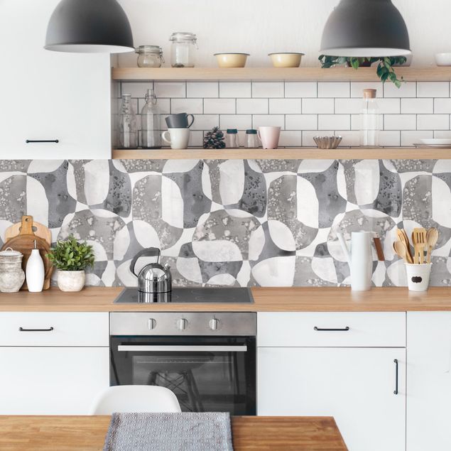 Køkken stænkplade Living Stones Pattern In Grey