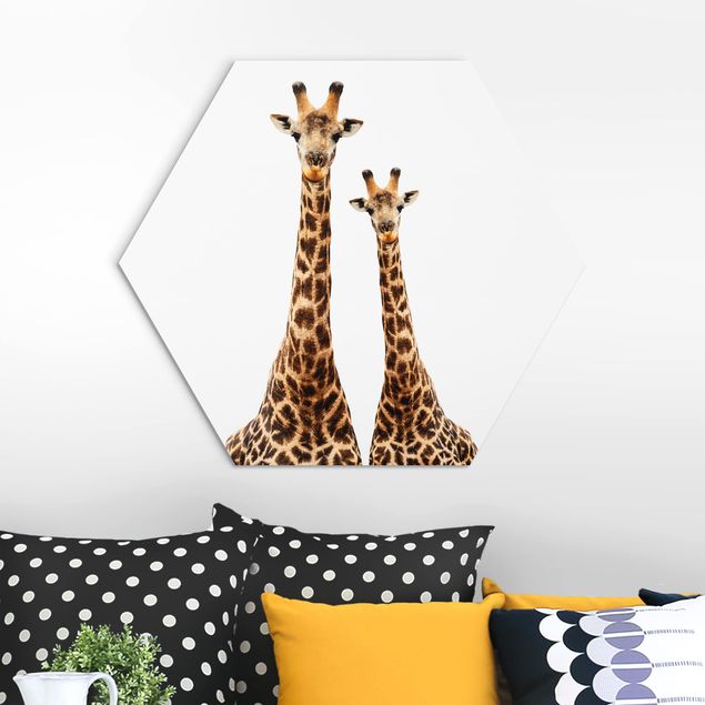Børneværelse deco Portait Of Two Giraffes