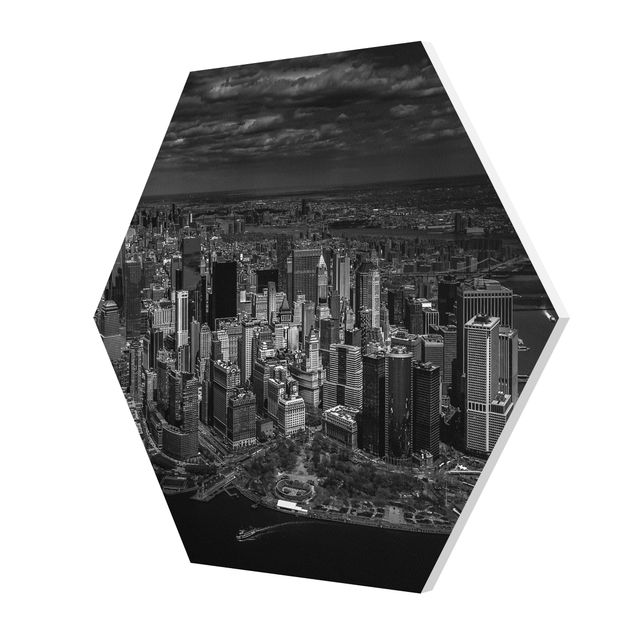 Billeder sort og hvid New York - Manhattan From The Air