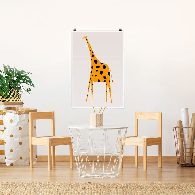 Billeder giraffer Yellow Giraffe