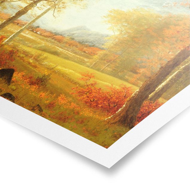 Billeder træer Albert Bierstadt - Autumn In Oneida County, New York