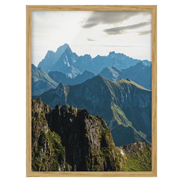 Indrammede plakater landskaber Mountains On The Lofoten