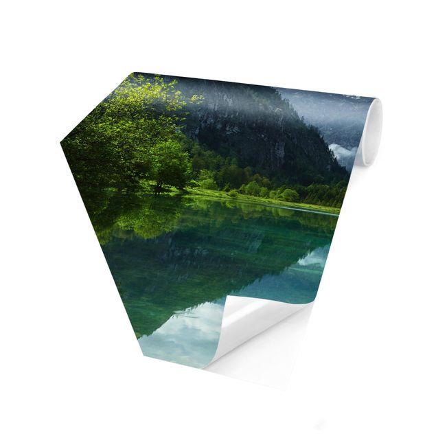 Fototapet landskaber Mountain Lake With Reflection