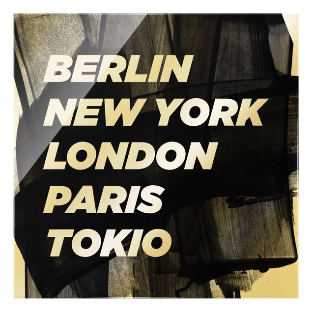 Glasbilleder Paris Berlin New York London