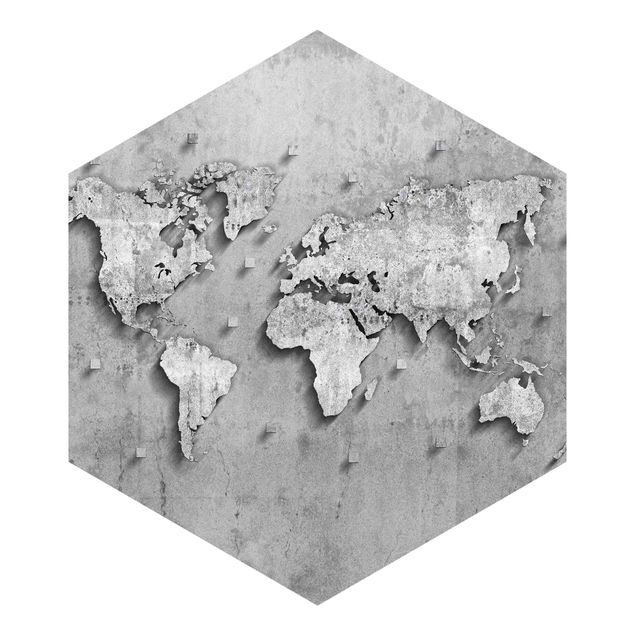 Tapet Concrete World Map