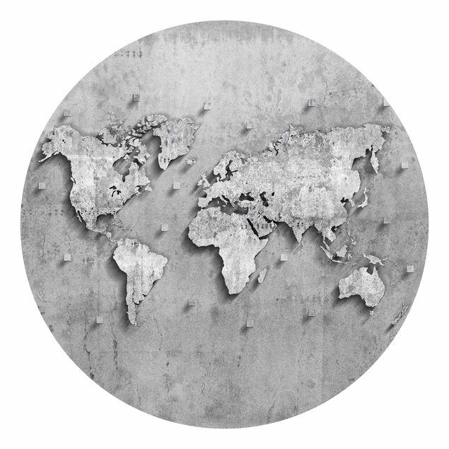 Tapet verdenskort Concrete World Map