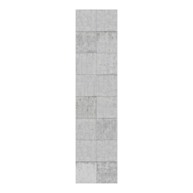 Panelgardiner mønstre Concrete Brick Look Grey