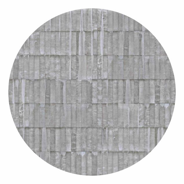 Mønstret tapeter Concrete Brick Wallpaper
