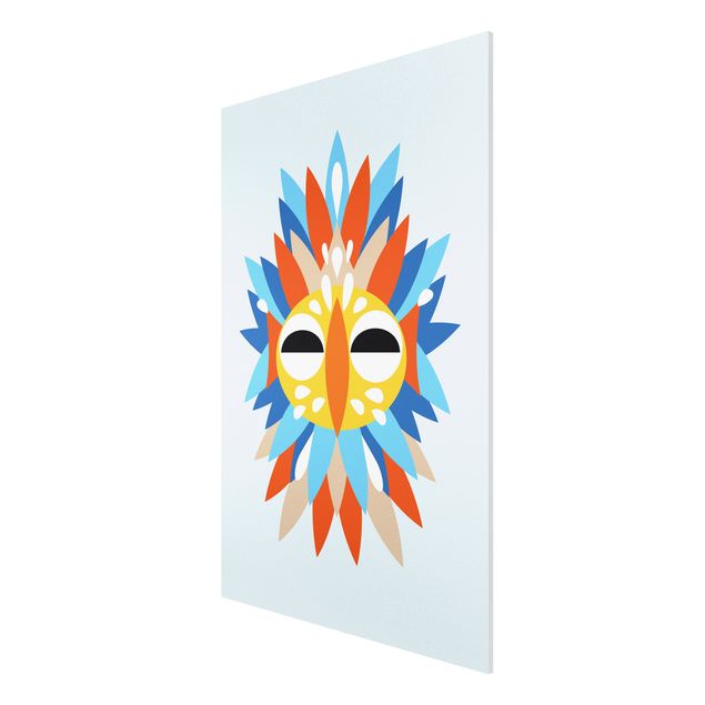 Billeder kunsttryk Collage Ethnic Mask - Parrot