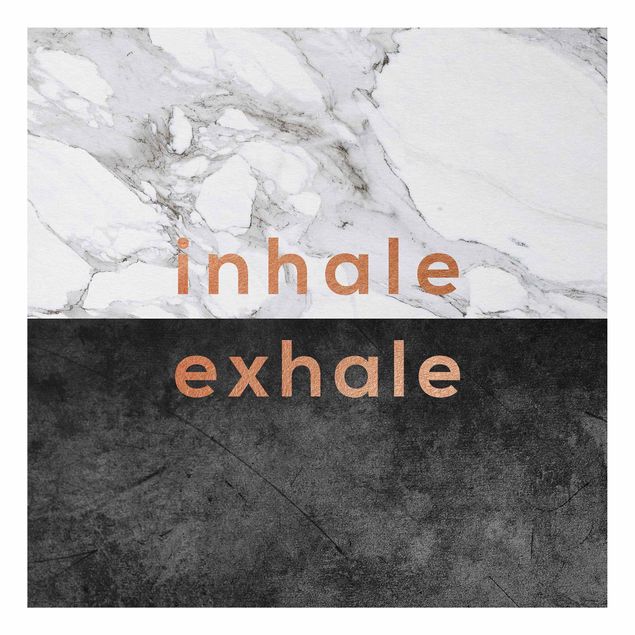 Billeder kunsttryk Inhale Exhale Copper And Marble