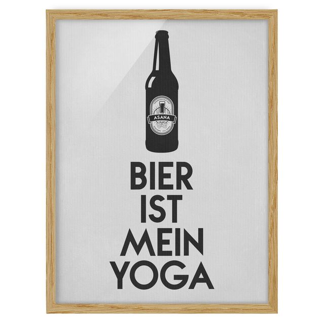 Billeder kunsttryk Bier Ist Mein Yoga