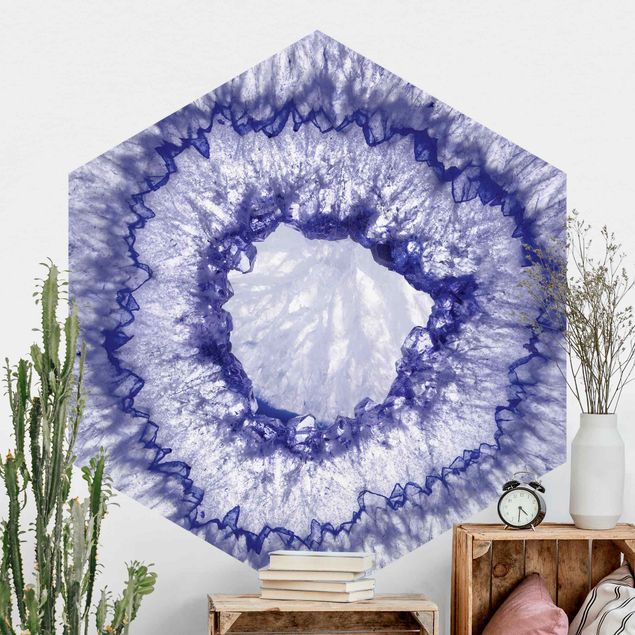 Tapet natursten Blue Purple Crystal