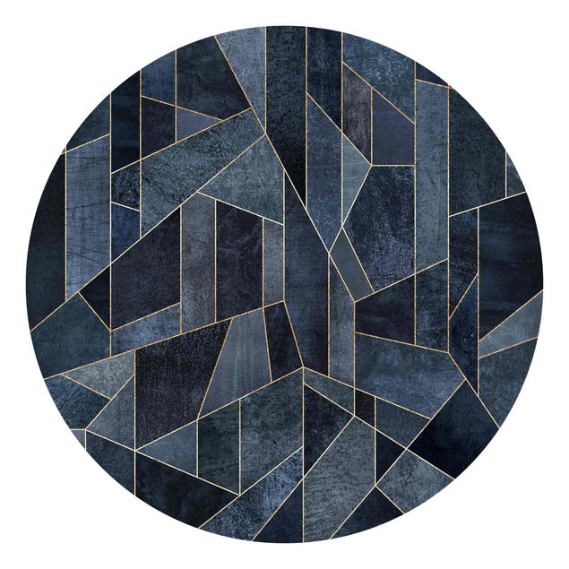 Tapet moderne Blue Geometry Watercolour