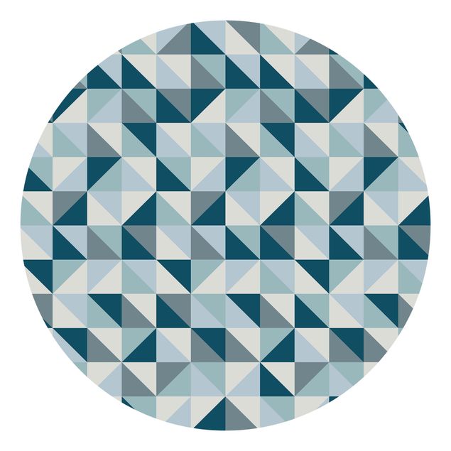 Moderne tapet Blue Triangle Pattern