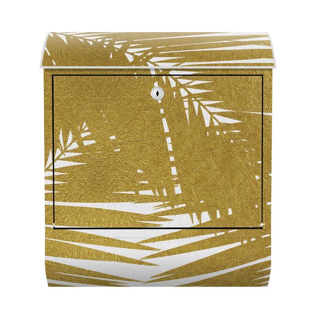 Postkasser landskaber View Through Golden Palm Leaves