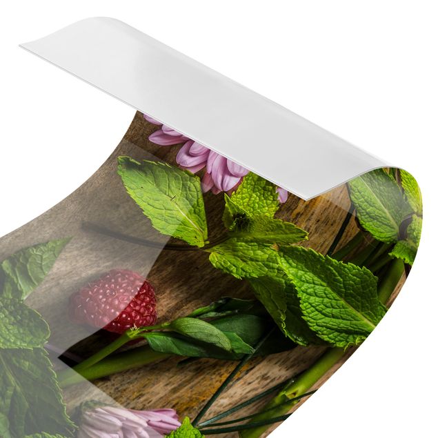 Selvklæbende folier Flowers Raspberries Mint