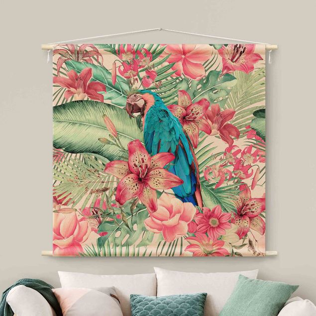 Vægtæppe XXL Floral Paradise Tropical Parrot