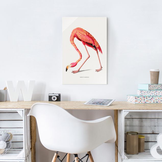 Billeder retro Boho Birds - Flamingo