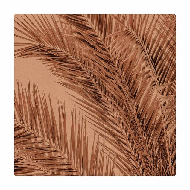 stort tæppe Bronze Coloured Palm Fronds