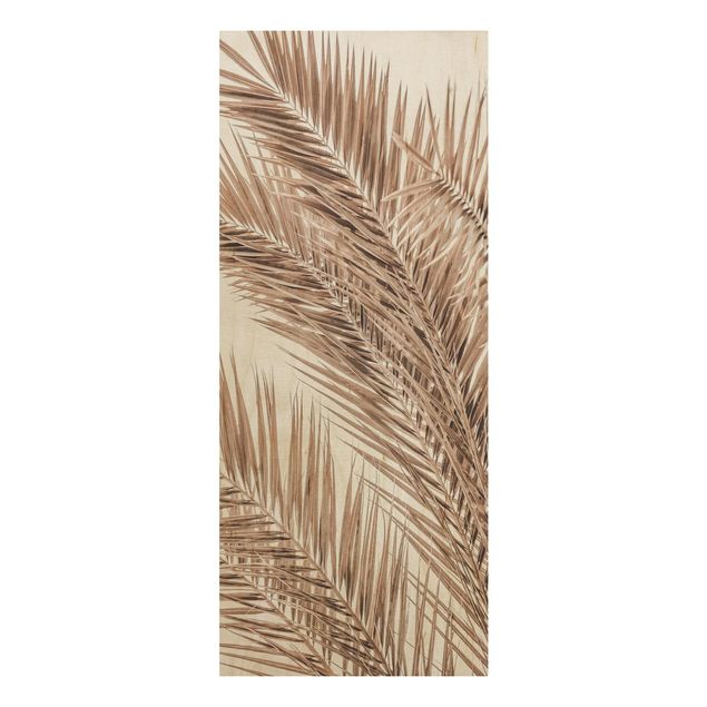 Prints på træ blomster Bronze Coloured Palm Fronds