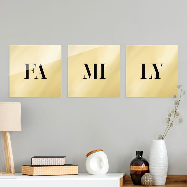 Billeder familie Letters FAMILY Black Set I