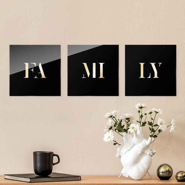 Billeder familie Letters FAMILY White Set I