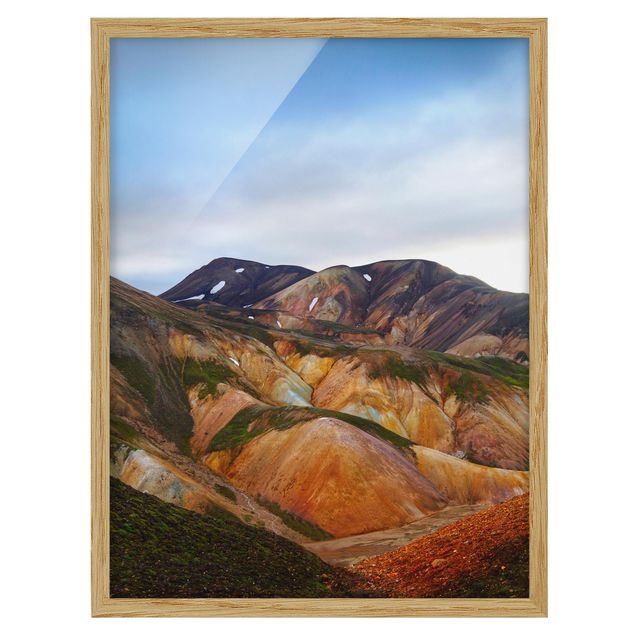 Indrammede plakater landskaber Colourful Mountains In Iceland