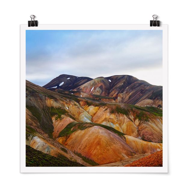 Plakater landskaber Colourful Mountains In Iceland