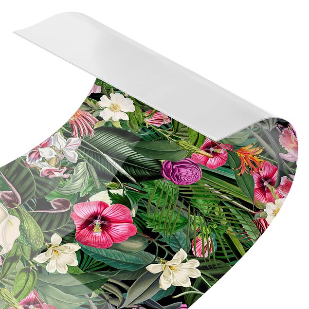 Stænkplader Colourful Tropical Flowers Collage