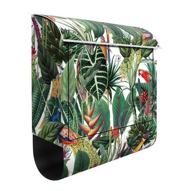 Postkasser blomster Colourful Tropical Rainforest Pattern