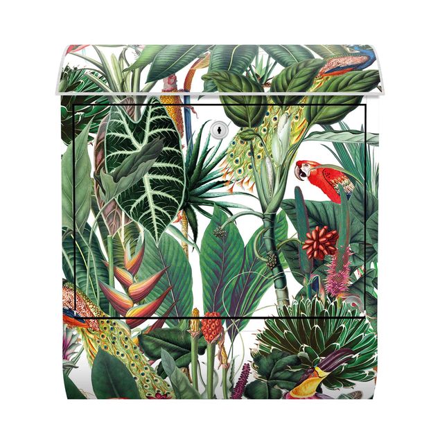Postkasser dyr Colourful Tropical Rainforest Pattern