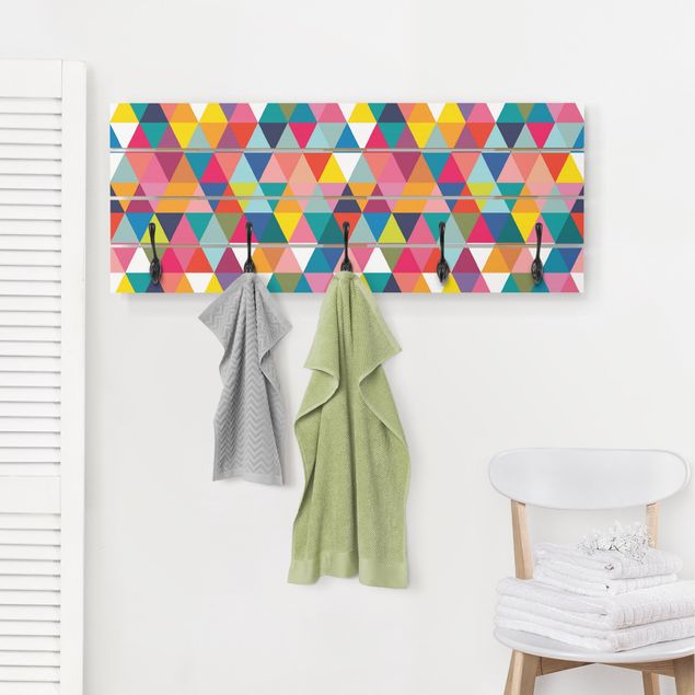 Knagerækker mønstre Colourful Triangle Pattern